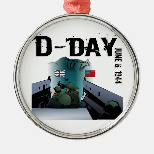 D-DAY 6. Juni 1944 Ornament Aus Metall (Vorne)