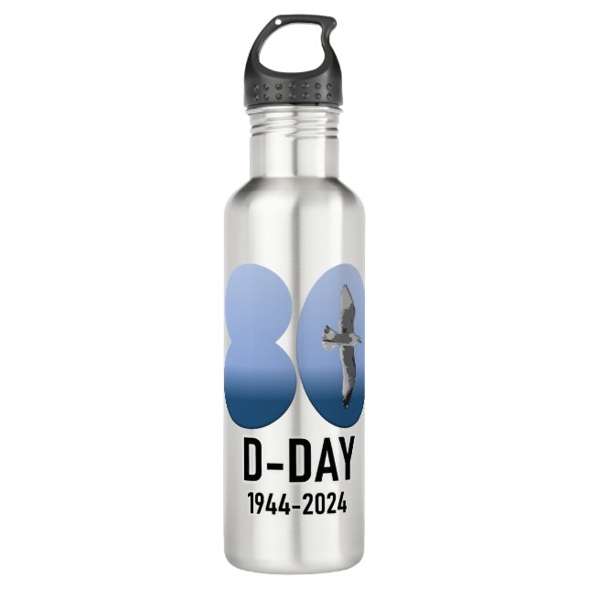 D-Day 80 - 1944-2024 Edelstahlflasche (Vorderseite)