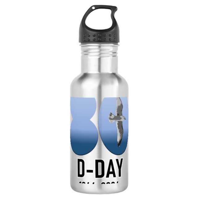 D-Day 80 - 1944-2024 Edelstahlflasche (Vorderseite)