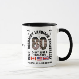 D-DAY 80 Jubiläum NORMANDY LANDINGS WW2 Tasse
