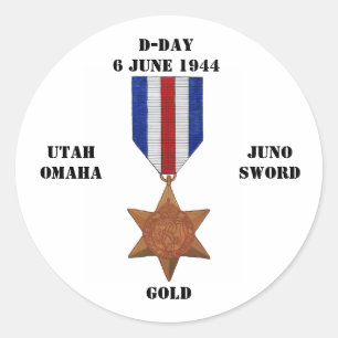 D-Day-Aufkleber Runder Aufkleber