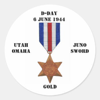 D-Day-Aufkleber Runder Aufkleber