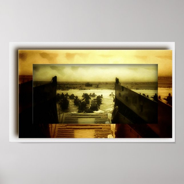 D-Day Beach Szene Poster (Vorne)