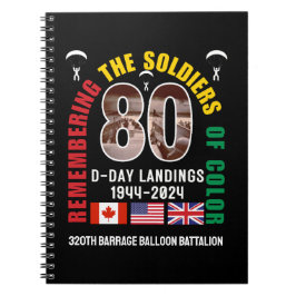 D-DAY LANDINGS 80 Jahre Jubiläumsjubiläum Farbige  Notizblock