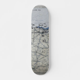 D-Day Map des Zweiten Weltkriegs 6. Juni 1944 Skateboard