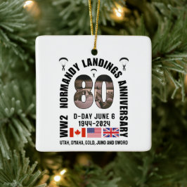 D-DAY NORMANDY LANDINGS WW2 80 JAHRE KERAMIKORNAMENT