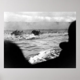 D-DAY Omaha Beach First Wave Frankreich Zweiter We Poster