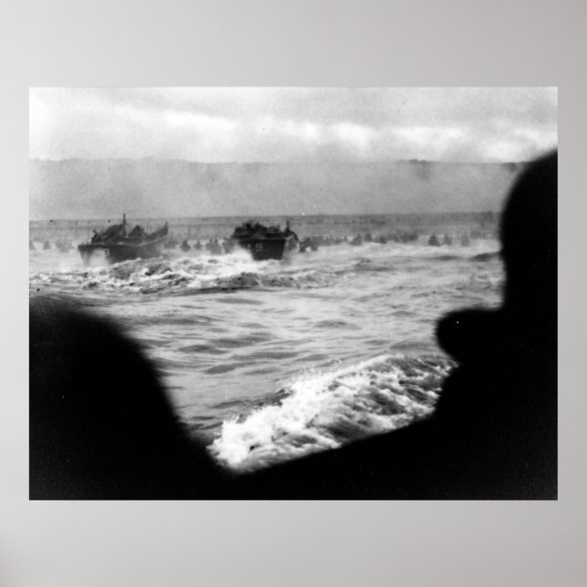 D-DAY Omaha Beach First Wave Frankreich Zweiter We Poster (Vorne)