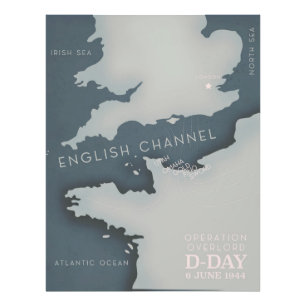 D-Day Operation überlagert Militärposter. Fotodruck