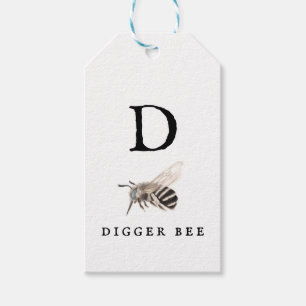 "D" Digger Bee Geschenkanhänger