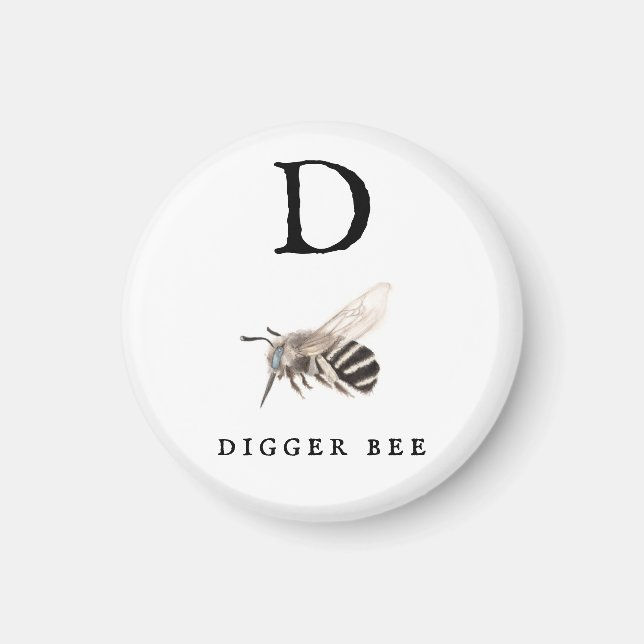 "D" Digger Bee Magnet (Vorne)