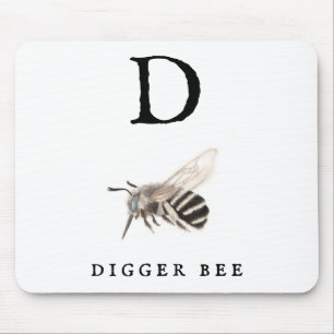 "D" Digger Bee Mousepad