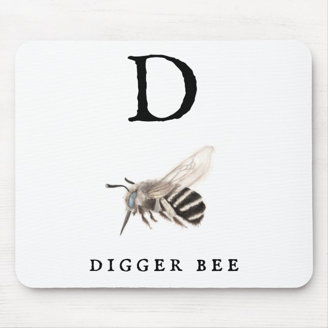"D" Digger Bee Mousepad (Vorne)