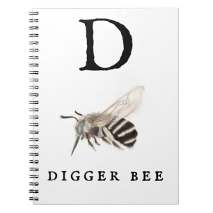 "D" Digger Bee Notizblock