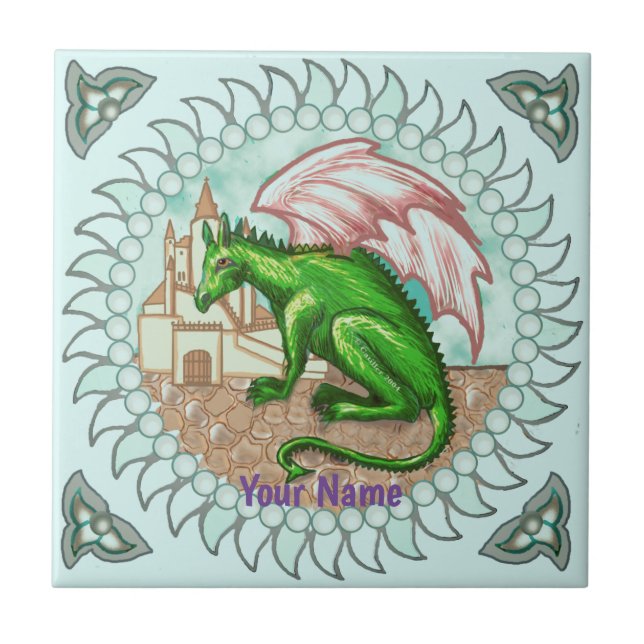 D Drache  Fliese (Vorderseite)