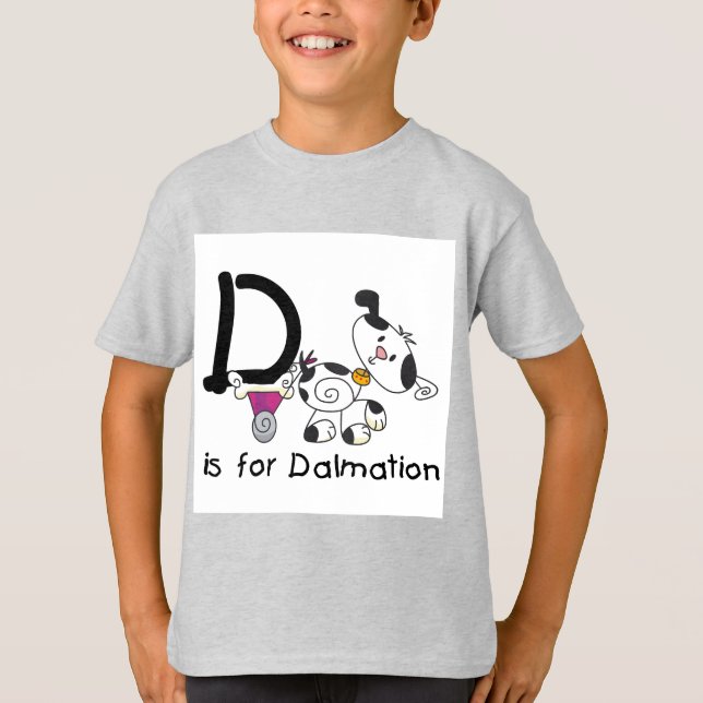D est pour le T-shirts et les cadeaux de Dalmation (Devant)