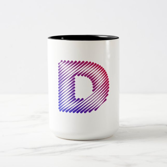 D FÜR DONALD ZWEIFARBIGE TASSE (Mittel)