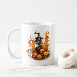 D Hexe in einem Kürbis: Halloween Cup - Typ D Kaffeetasse