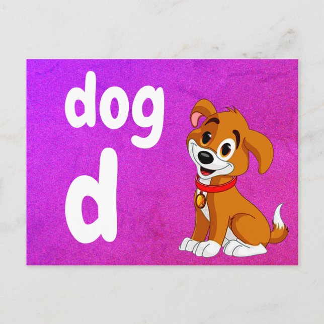 d - Hund-Flash-Karte Postkarte (Vorderseite)
