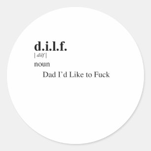D.I.L.F. RUNDER AUFKLEBER