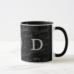 D Initial mit Namen nach benutzerdefinierten Tasse<br><div class="desc">Fügen Sie Ihren eigenen Lieblingsnamen hinzu,  um ein schönes personalisiertes Design zu schaffen...  um die Freuden des Lebens zu genießen.</div>