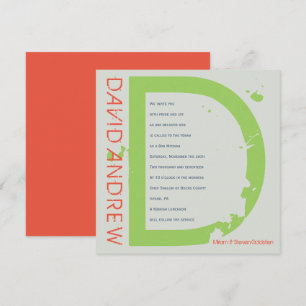 D Invitation du Bat mitzvah de la barre de collect