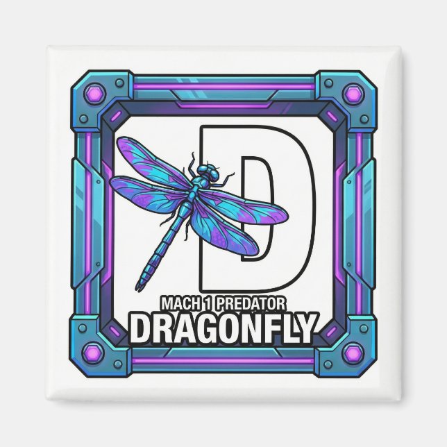D is for Dragonfly – GTA Style ABC Learning Magnet (Vorne)