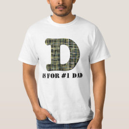 D ist für .... #1Vater mit Name auf der Rückseite T-Shirt
