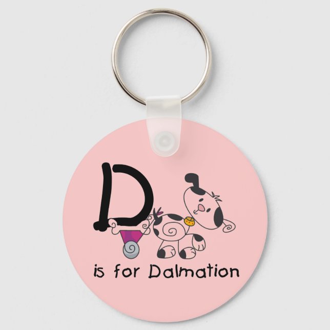 D ist für Dalmation T-Shirts und Geschenke Schlüsselanhänger (Vorderseite)
