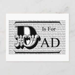 D ist für den Vater! Postkarte