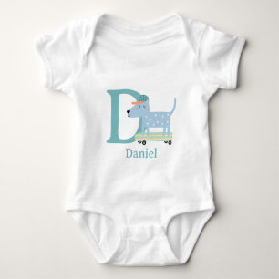 D ist für Hund personalisieren Baby Strampler