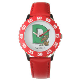 D ist für ___ individuelle Name Kid's Armbanduhr