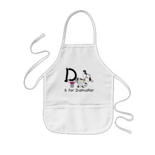D ist für T - Shirt und Geschenke der Dalmatinie Kinderschürze