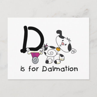 D ist für T - Shirt und Geschenke der Dalmatinie Postkarte