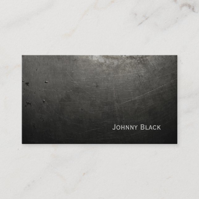 D.J. Metal Industrial Scratched Iron Black Visitenkarte (Vorderseite)