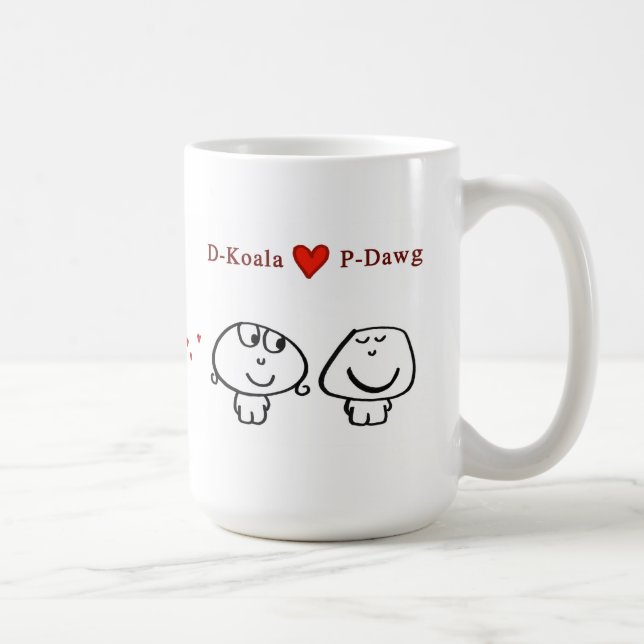 "D-Koala Herz P-Kumpel " Kaffeetasse (Rechts)