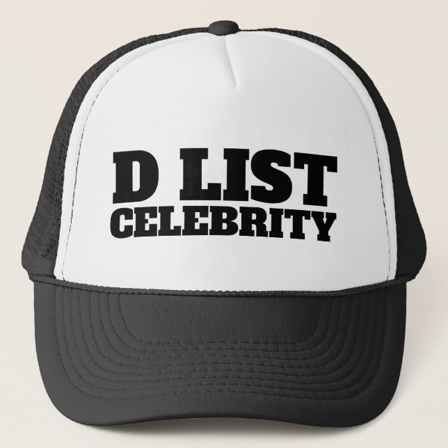 D LIST CELEBRITY TRUCKERKAPPE (Vorderseite)