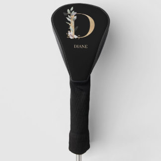 D Monogram Floral Personalisiert Golf Head Cover Golf Headcover