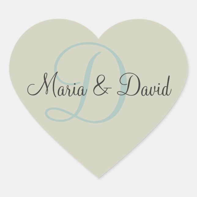D Monogram Heart Stickers | UMSCHLAG AUFKLEBER (Vorderseite)
