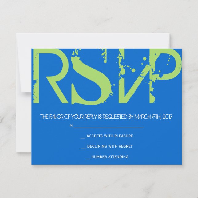 D Monogram Initials Bar Bat Mitzvah Reply Card RSVP Karte (Vorderseite)