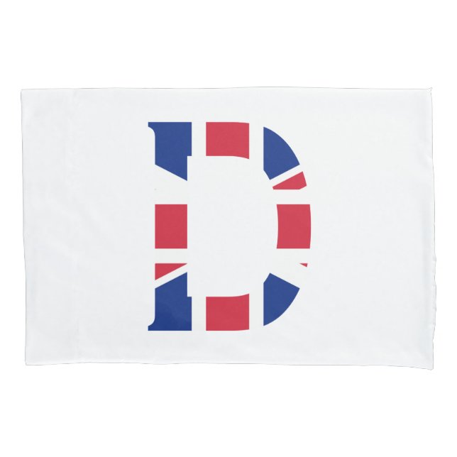 D Monogram überlagert sich auf der Flagge der Unio Kissenbezug (Vorderseite)