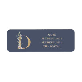 D Monogramm Floral Personalisiert