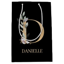 D Monogramm Floral Personalisiert