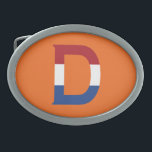 D Monogramm überlagert auf NLD-Flagge auf oder bcn Ovale Gürtelschnalle<br><div class="desc">D Monogram überlagerte sich auf der niederländischen Flagge auf orange Gürtelschnalle Design © Trinkets and Things 2022 - AHP Design. Alle Rechte vorbehalten.</div>