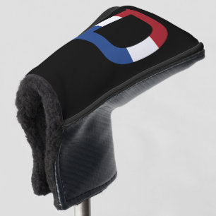 D Monogramm überlagert sich auf der NLD-Flagge auf Golf Headcover