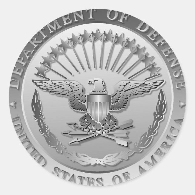 D.O.D-Emblem Runder Aufkleber (Vorderseite)