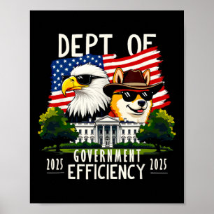 D.o.g.e Department of Government Efficiency Trump Poster