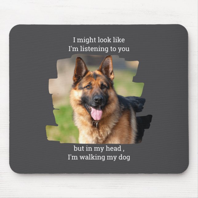 D Pet Photo Funny Dog Dad  Mousepad (Vorne)