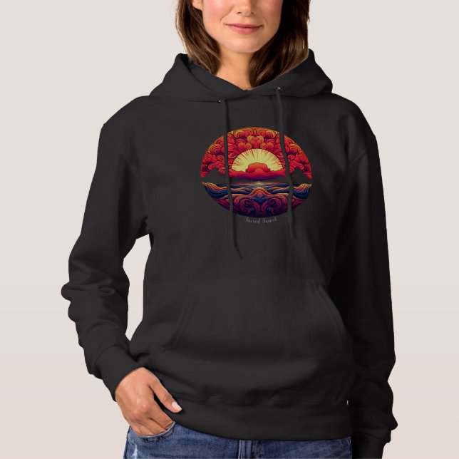 D pullover à capuche pour femmes (Devant)