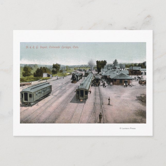 D & R G Bahndepot Postkarte (Vorderseite)